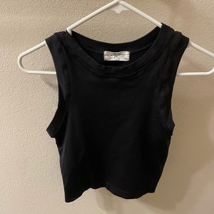 Carly Jean Los Angeles Black Cropped Tank